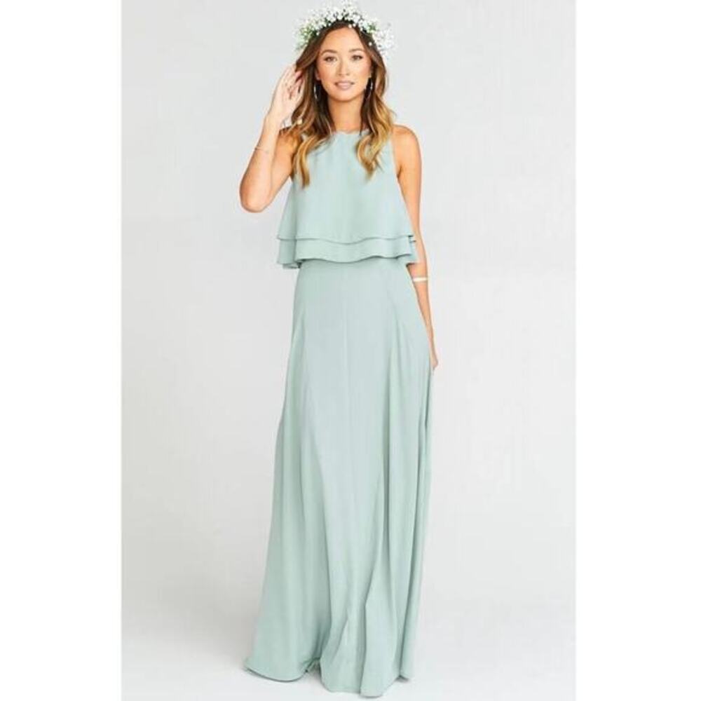 Show Me Your Mumu Womens Princess Di Ariel Ball Gown Skirt Blue Maxi Zipper M
